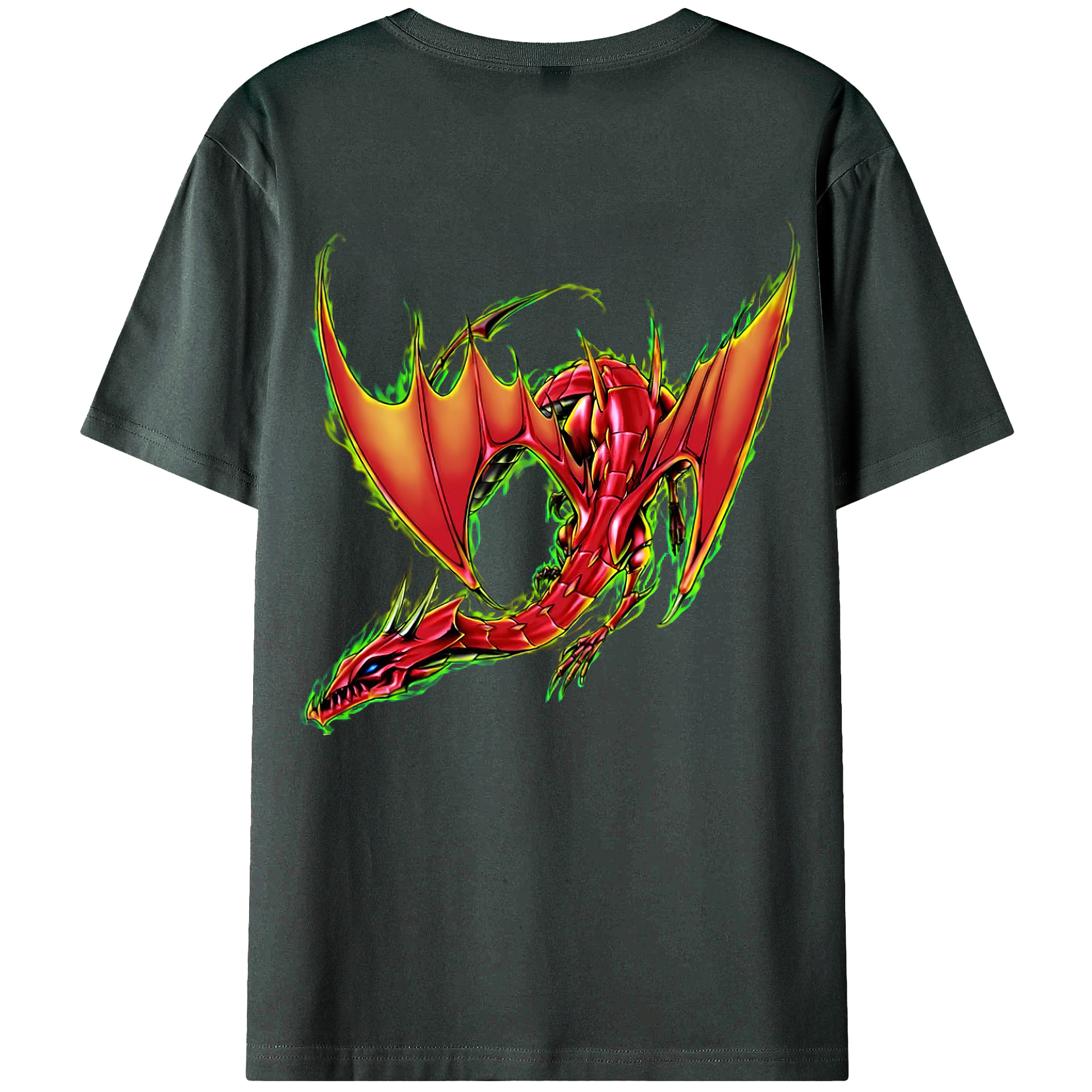 （画像用） 遊☆戯☆王 Yu-Gi-Oh! 綿100％ メンズ半袖Tシャツ（バックプリント） 通気性